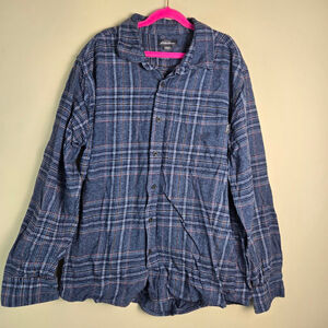 Men's Eddie Bauer Casual Button Down Shirt L Blue Plaid